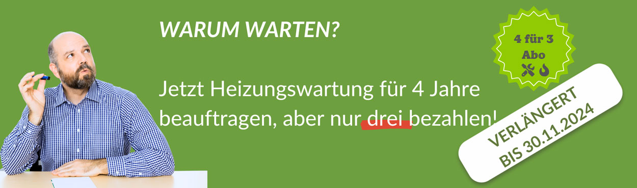 Angebot Heizungswartung 4 zum Preis für 3